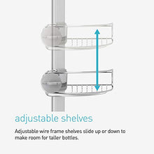 Load image into Gallery viewer, simplehuman Corner Shower Caddy, Stainless Steel and Anodized Aluminum