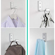 Load image into Gallery viewer, Latomex Folding Coat Hooks, Wall Hooks for Hanging Aluminum Alloy Cloth Hanger Coat Hanger Headphones Holder Headset Wall Hanger Hook- Pack of 4 (Silver)