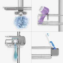 Load image into Gallery viewer, simplehuman Adjustable Shower Caddy XL, Stainless Steel and Anodized Aluminum