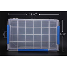 Load image into Gallery viewer, BangQiao Plastic Parts Organizer Storage Case and Adjustable Divider Box Container for Hardware, Craft and Small Accessories, 24 Grids, Clear