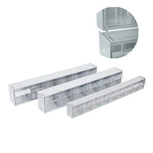 Load image into Gallery viewer, OEMTOOLS 21-Bin Set, Store Small Hardware 23.9” x 11.9”, Labels Included, Organization and Storage, Easy to Mount, Gray