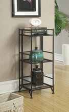 Load image into Gallery viewer, Convenience Concepts Xtra Storage 3-Tier Folding Metal Shelf, Black
