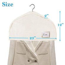 Load image into Gallery viewer, MISSLO Cotton Shoulder Covers for Clothes Hanging Breathable Garment Bag Clothing Dust Protector Closet Storage with 2" Gusset for Suit, Jacket, Shirt, Coat, Dress (Set of 12)