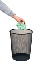 Load image into Gallery viewer, Seville Classics 3-Pack Round Mesh Wastebasket Recycling Bin, 6 Gal, 12" Diameter Top x 14" H, Black