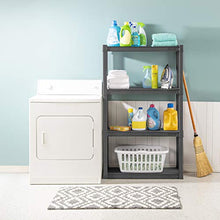 Load image into Gallery viewer, Sterilite 01643V01 4 Shelf Unit, Flat Gray Shelves & Legs, 1-Pack
