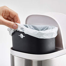 Load image into Gallery viewer, Joseph Joseph Split Step Trash Can Recycle Bin Dual Compartments Removable Buckets, 1.6 Gallon/6 Liter, Stainless Steel