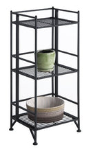 Load image into Gallery viewer, Convenience Concepts Xtra Storage 3-Tier Folding Metal Shelf, Black