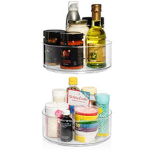 Load image into Gallery viewer, ClearSpace Plastic Lazy Susan Cabinet Organizer – Perfect Under Sink Organizer – Pantry Cabinet Organizer and Organization for Countertop, Shelf, Table, Vanity and Bathroom – 2 Pack