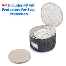 Load image into Gallery viewer, Complete Dinnerware Storage Set #1 Best Protection for Storing or Transporting Fine China Dishes Coffee Tea Cups Wine Glasses Includes 48 Felt Protectors for Plates