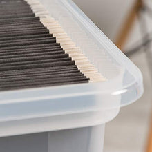 Load image into Gallery viewer, IRIS USA FB-21EE Letter Size File Box, Letter & Legal, Clear, 4 Count