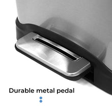 Load image into Gallery viewer, Home Zone Living 13 Gallon Kitchen Trash Can, Dual Compartment Recycle Combo, Slim Stainless Steel, 50 Liter