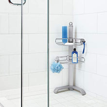 Load image into Gallery viewer, simplehuman Corner Shower Caddy, Stainless Steel and Anodized Aluminum