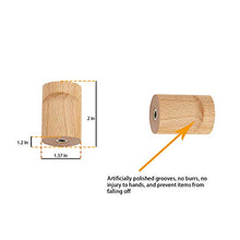 Load image into Gallery viewer, Pack of 4,Natural Wood Coat Hook,Modern Wall Mount Single Decorative Hook Hanger for Hanging Towel Coat Hat Bag Robe (Beech Wood)