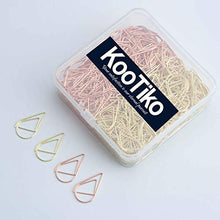 Load image into Gallery viewer, Gold and Rose Gold Cute Paper Clips Set, 300 Pcs Smooth Stainless Steel Tear-Shaped Wire Paperclips Small for Office Supplies Wedding Women Girls Kids Students Paper Document Organizing