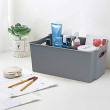 Load image into Gallery viewer, Farmoon Grey Storage Bin with Handle, Stackable Plastic Baskets/Bins Organizer, 4 Packs