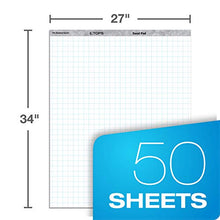 Load image into Gallery viewer, TOPS Standard Easel Pads, 3-Hole Punched, 27 x 34 Inch, 1" Grid, White, 50 Sheets/Pad, Carton of 2 Pads (7902)