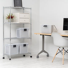 Load image into Gallery viewer, IRIS Letter Size Portable Weathertight File Box, 4 Pack, Clear