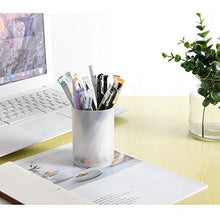 Load image into Gallery viewer, Marbrasse Desk Organizer - 6Pcs Pen Holder Cup Storage,Pen Organizer Stationery Caddy for Office, School, Home Supplies Translucent White