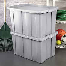 Load image into Gallery viewer, Sterilite 16796A04 Storage Tote, 30 gallon, Cement Lid and Base (Pack of 4) & 19849806 18 Quart/17 Liter Ultra Latch Box, Clear with a White Lid and Black Latches, 6-Pack