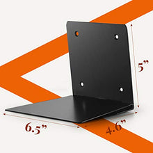 Load image into Gallery viewer, CRIZTA 4pcs Invisible Floating Bookshelf, Heavy Duty Wall Mounted Book Organizer, Metal Shelves Holder for Books, Large Size (Black)