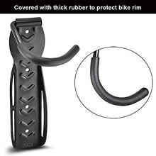 Load image into Gallery viewer, Dirza Bike Rack Garage Wall Mount Bike Hanger Storage System Vertical Bike Hook for Indoor Shed - Easily Hang/Detach - Heavy Duty Holds up to 65 lb with Screws Black