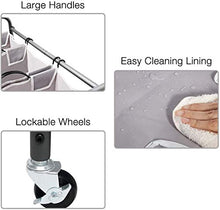 Load image into Gallery viewer, STORAGE MANIAC 3 Section Laundry Sorter, 3 Bag Laundry Hamper Cart with Heavy Duty Rolling Lockable Wheels and Removable Bags, Gray