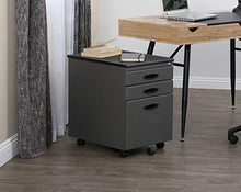 Load image into Gallery viewer, Calico Designs Metal Full Extension, Locking, 3-Drawer Mobile File Cabinet Assembled (Except Casters) for Legal or Letter Files with Supply Organizer Tray in Pewter