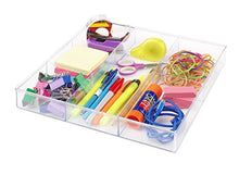 Load image into Gallery viewer, Whitmor 6-Section Clear Drawer Organizer