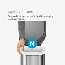 Load image into Gallery viewer, simplehuman 45 Liter / 12 Gallon Slim Hands-Free Kitchen Step Trash Can with Liner Rim, Brushed Stainless Steel