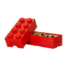 Load image into Gallery viewer, LEGO Red Storage Box Brick 8 Bright