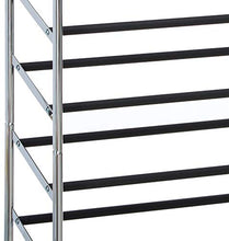 Load image into Gallery viewer, Whitmor 10 Tier Shoe Tower - 50 Pair - Rolling Shoe Rack with Locking Wheels - Chrome