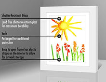 Load image into Gallery viewer, Americanflat 10x12.5 Kids Artwork Picture Frame in White- Displays 8.5x11 With Mat and 10x12.5 Without Mat - Composite Wood with Shatter Resistant Glass - Horizontal and Vertical Formats