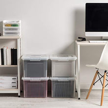 Load image into Gallery viewer, IRIS USA FB-21EE Letter Size File Box, Letter & Legal, Clear, 4 Count