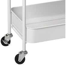 Load image into Gallery viewer, CAXXA 3-Tier Rolling Metal Storage Organizer - Mobile Utility Cart Kitchen Cart with Caster Wheels, White