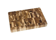 Load image into Gallery viewer, Lipper International Teak Wood End Grain Kitchen Chopping Block and Cutting Board, Small, 12" x 8" x 1-1/4"