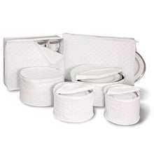 Load image into Gallery viewer, 6 Piece Tabletop Quilted Vinyl Dinnerware Storage Set