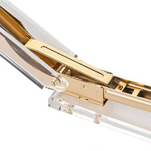 Load image into Gallery viewer, E&O Acrylic Stapler,One Finger,No Effort,Spring Powered Stapler,20 Sheets Capacity,Fits Standard Staples,with 1000 Pieces Staples,(Gold)……