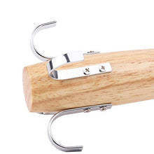 Load image into Gallery viewer, HangerSpace Natural Wooden Belt Hanger 2 Pack, Smooth Finish Solid Wood Belt Racks with 360° Swivel Hook, Space Saving Closet Organizer Holder for Scarves, Belts, Ties