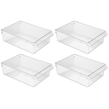 Load image into Gallery viewer, iDesign Linus Kitchen, Pantry, Refrigerator, Freezer Storage Container - 4 Pack, Clear