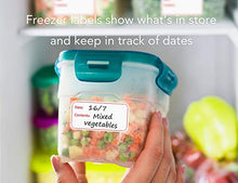 Load image into Gallery viewer, Removable Write-On Freezer Labels in Roll Dispenser, Food Date Storage Stickers for Refrigerator, Pantry, Kitchen & Home Organization, 1'' x 2'', Set of 300