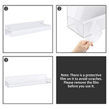 Load image into Gallery viewer, VAEHOLD Acrylic Spice Rack Wall Mount Organizer Clear Wall Spice Rack With Shelf Ends for Kitchen Cabinet Door - 2 Pack 11 4/5‘’ Shelves