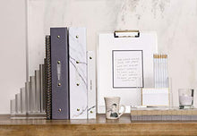 Load image into Gallery viewer, russell+hazel Acrylic Collator and Bookend, Clear, 5” x 8” x 2.5”
