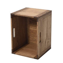 Load image into Gallery viewer, Kirigen Stackable Wood Storage Cube/Basket/Bins Organizer for Home Books Clothes Toy Modular Open Cubby Storage System - Office Cubical Bookcase Closet Shelves C26-DBR