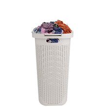 Load image into Gallery viewer, Mind Reader Basket Laundry Hamper with Cutout Handles, Washing Bin, Dirty Clothes Storage, Bathroom, Bedroom, Closet, 60 Liter, Ivory