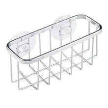 Load image into Gallery viewer, iDesign Gia Stainless Steel Kitchen Sink Suction Organizer Basket - 5.75" x 2.5" x 2.25", Polished