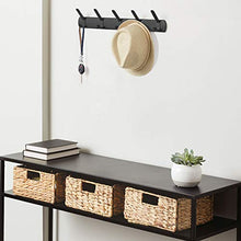 Load image into Gallery viewer, iDesign Holden Steel Wall Mount Storage, 21" x 2.3" x 3.61", 5 Hook Rack