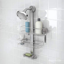 Load image into Gallery viewer, simplehuman Adjustable Shower Caddy Stainless Steel and Anodized Aluminum, Standard