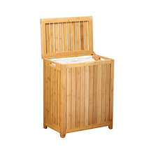 Load image into Gallery viewer, Oceanstar Spa-Style Bamboo Laundry Hamper