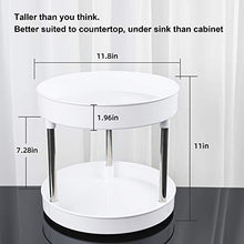 Load image into Gallery viewer, Empaxum 2 Tier Plastic Lazy Susan Cabinet Organizer 12" Non-skid Under Sink Organizers Kitchen Bathroom Organizers and Storage Rotating Spice Rack Organizer for Fridge, Pantry, Countertop, White