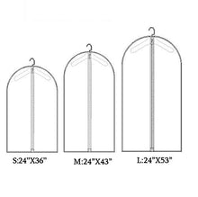 Load image into Gallery viewer, Hauserlin Garment Bags, Pack of 6 PEVA Sturdy Suit Bags, Dust Water Proof Cover Breathable Full Strong Zipper Transparent Window Clothes Bags Hanging Suit Dress Closet (24" x 53")